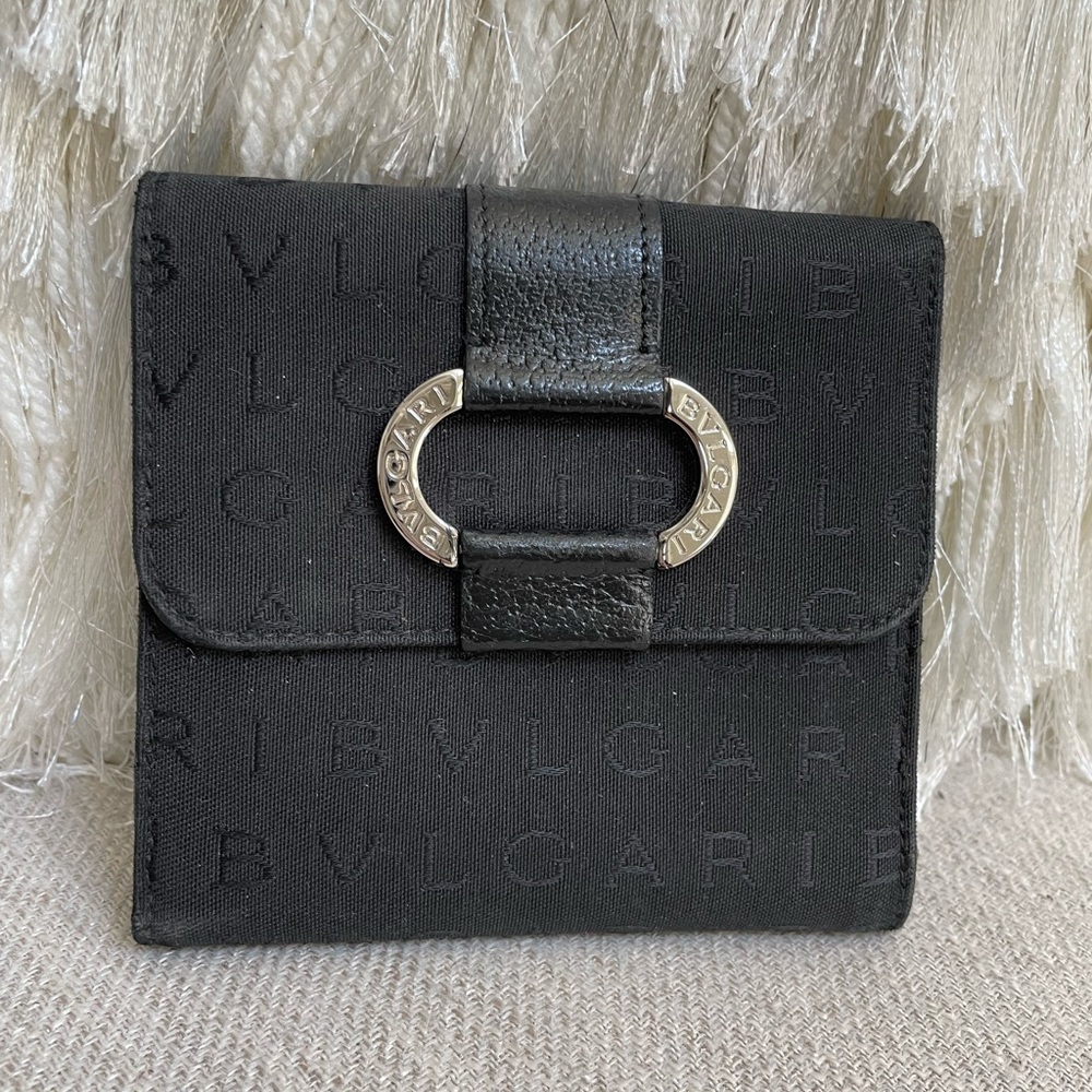 BVLGARI black bifold wallet